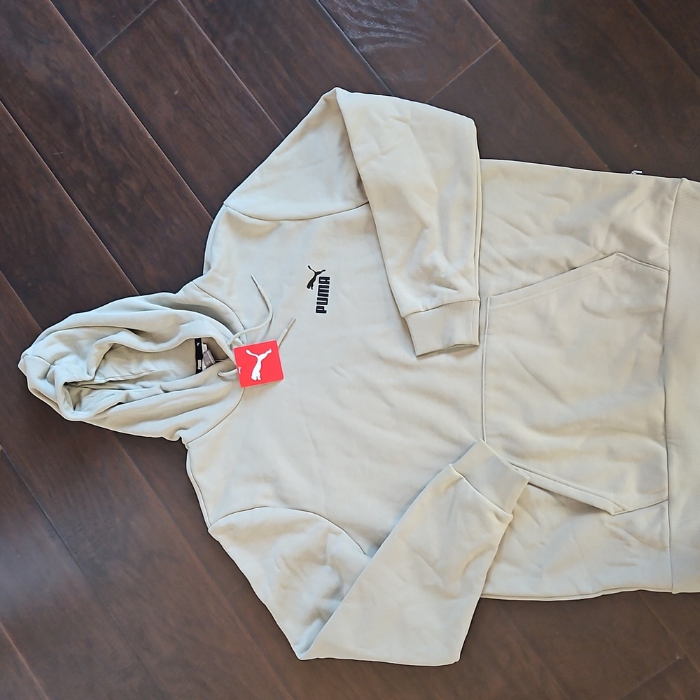 PUMA Pebble Gray Sweatshirt/Hoodie size: XL